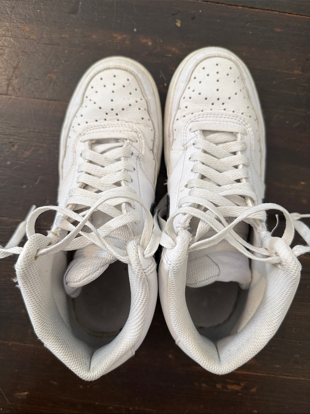 Nike White Mesh High-Top Sneaker Interior